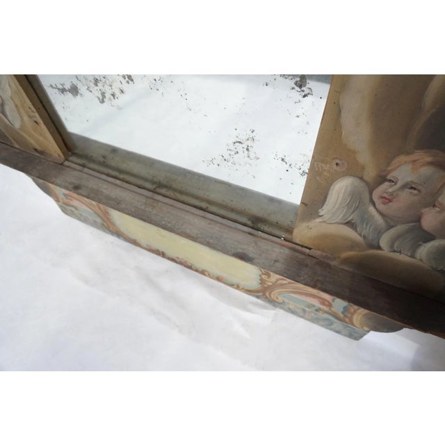 19th C Hand Painted Mirror With Angels by Mla For Sale In Los Angeles - Image 6 of 18