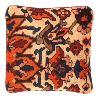 Pasargad Vintage Hand Knotted Farahan Rug Pillow For Sale