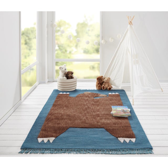 Novogratz by Momeni Atticus Teddy in Navy Rug - 4'X6' For Sale In Atlanta - Image 6 of 6