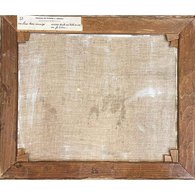 Ernest Voegeli, Snow-Covered Underwood, Oil on Canvas For Sale - Image 9 of 11