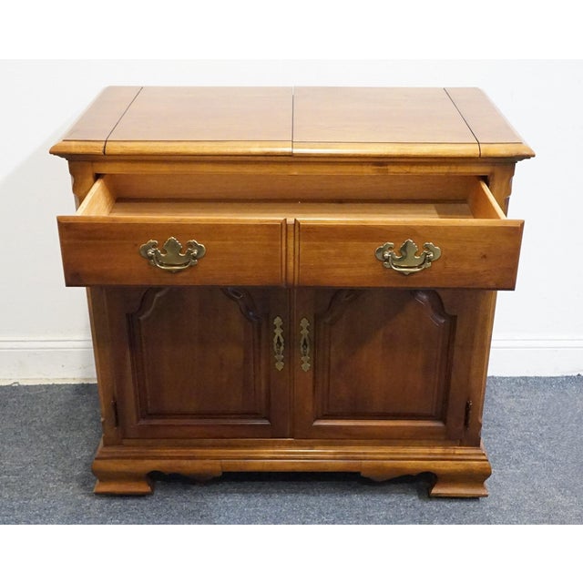 Stanley Furniture Solid Cherry Traditional Style 55" Flip Top Server Buffet For Sale - Image 12 of 18