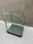Mid-Century Modern Postmodern Italian Curved Green Glass Bar Cart by Fiam, 1980s For Sale - Image 3 of 11