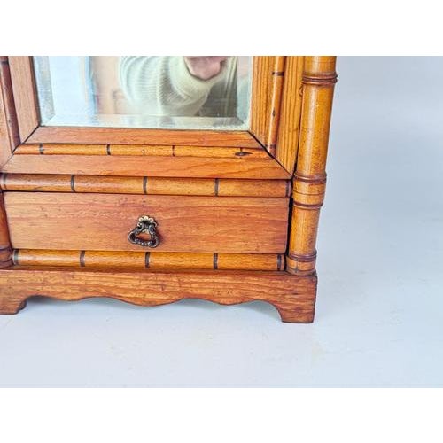 Small Bamboo and Pine Wardrobe For Sale - Image 12 of 14