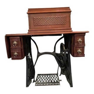 Antique 1891 Singer Sewing Machine With Foot Treadle For Sale