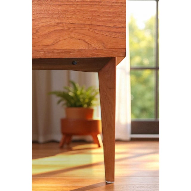 Teak Sideboard with Louvered Doors by Henry W. Klein for Bramin, 1960s For Sale - Image 10 of 18