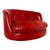Milo Baughman for Thayer Coggin Leather Swivel Tub Chair, 2000’s. Original red leather with a red leather plinth swivel...