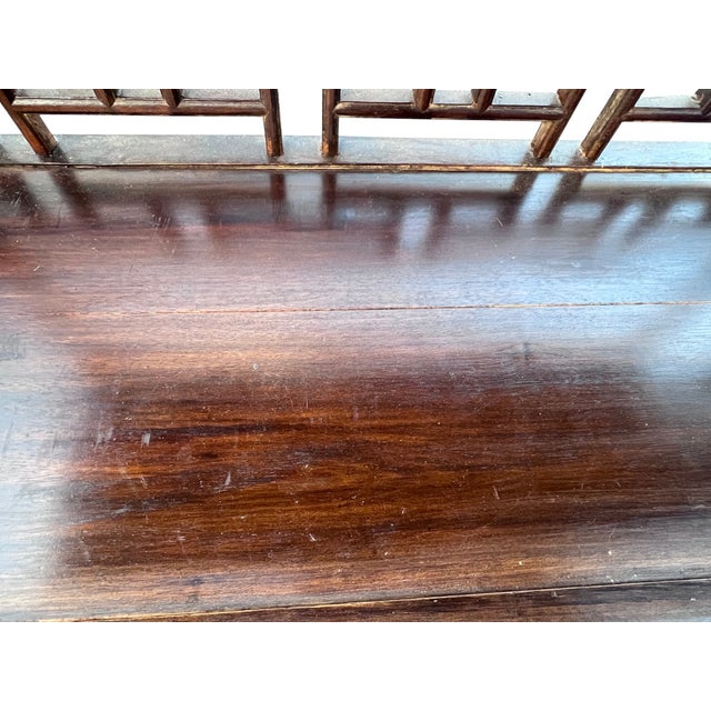 1990s Chinese Chippendale Rosewood Étagères With Fretwork a Pair For Sale - Image 16 of 17