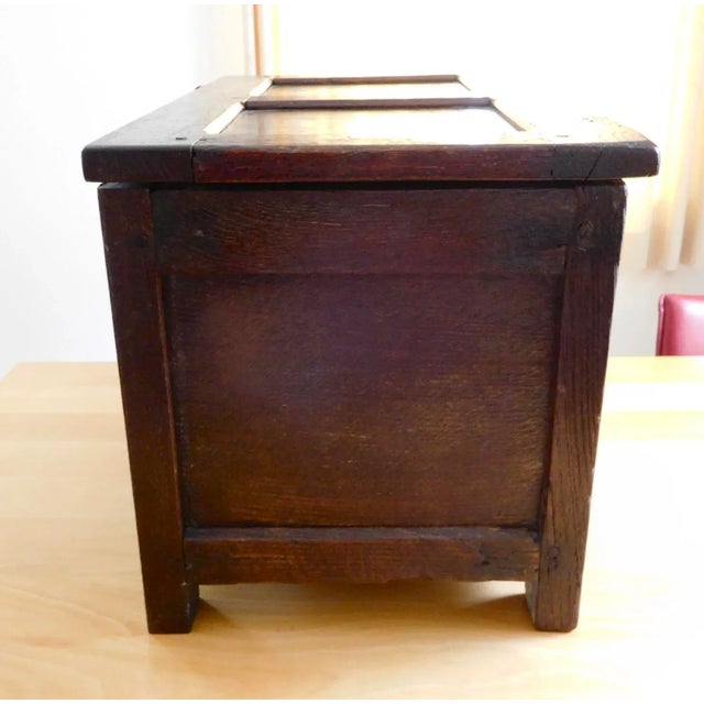 Wood 17th Century Oak Chest For Sale - Image 7 of 8