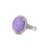 Platinum 950 Platinum Gia Type a 10.09ct Purple Jade Halo Diamond Cocktail Ring Pendant, Size 6.75 For Sale - Image 8 of 10