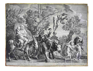 Paulus Pontius, The Holy Family with Putti, Etching, 17th Century