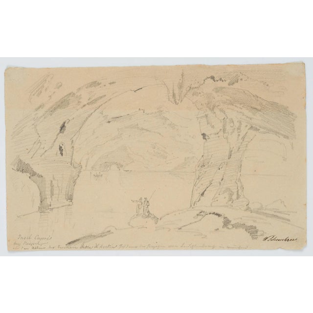 W. Scheuchzer, Blue Grotto at Capri, 1830, Pencil For Sale - Image 5 of 7