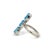 Modern Unique Design 7.53 Carat Blue Topaz Three Stone Ring in 925 Silver - Size 8 For Sale - Image 3 of 11