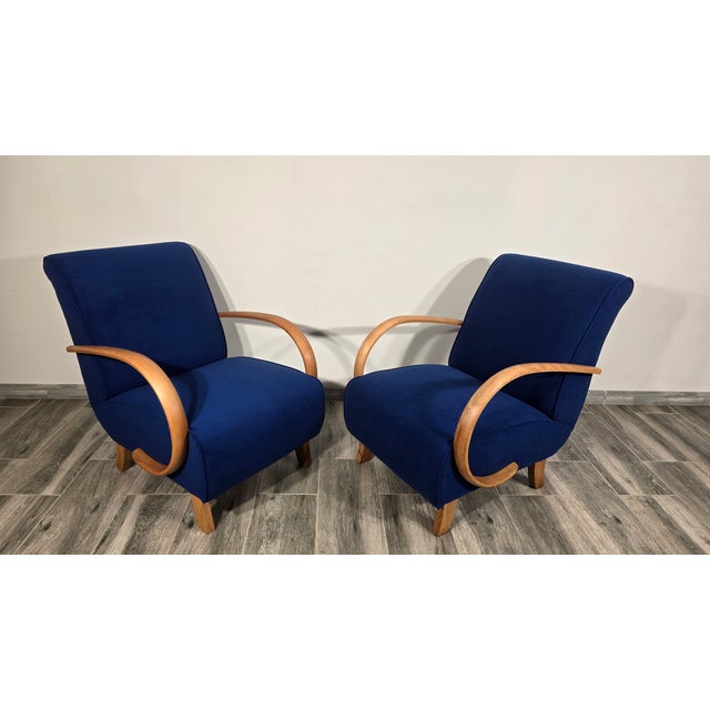 Lounge Chairs from Jindrich Halabala, 1940s, Set of 2 For Sale - Image 10 of 11