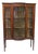 Tall Edwardian Bow Front Glazed Display Cabinet For Sale