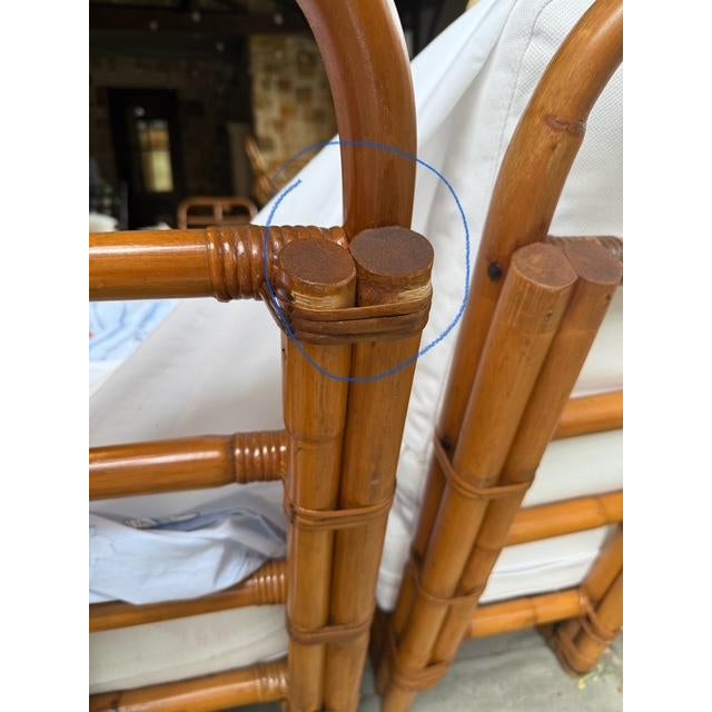 Large Rare Lot - Vintage Paul Frankl by Kane Kraft Pretzel Rattan Six-Strand 7-Piece Set! For Sale - Image 18 of 18