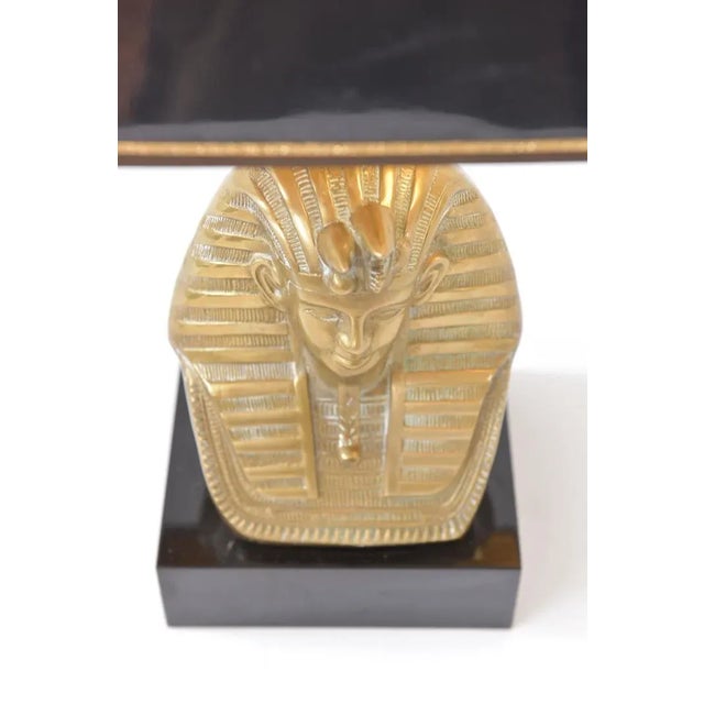 Decorative sculptural French table lamp, probably Maison Jansen. Very atmospheric light. Base: black lacquered wood...