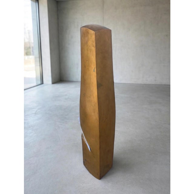 Vintage Bronze and Aluminum Totem Abstract Sculpture, 1970s For Sale - Image 4 of 7
