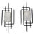 Large Brutalist Wrought Iron and Glass Sculptural Wall Lamps from Honsel-Leuchten, West Germany 1960s, Set of 2 For Sale