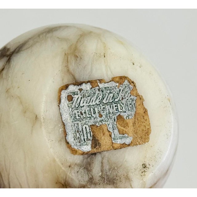 Brass Vintage Italian Marble and Brass Table Top Lighter For Sale - Image 8 of 8