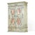 Rustic Folk Art Rustic Farmhouse Painted Bridal Cabinet, 1794 For Sale - Image 3 of 14
