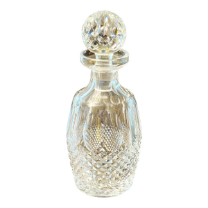 Mid 20th Century Discontinued Colleen Spirits Decanter & Faceted Ball Stopper by Waterford Cut Crystal
