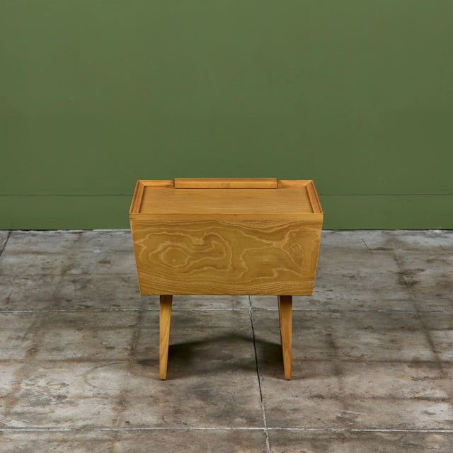 Tan Paul Laszlo Oak Nightstand for Brown Saltman For Sale - Image 8 of 18