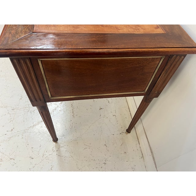 20th Century Louis XVI Mahogany and Mahogany Veneer Desk For Sale - Image 6 of 16