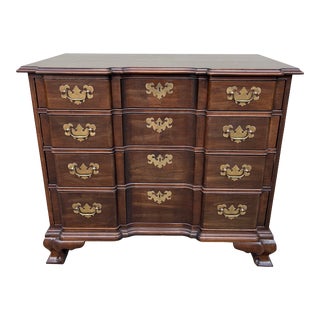 Vintage 1977 Ethan Allen Georgian Court Cherry Wood Bachelor’s Chest of Drawers For Sale