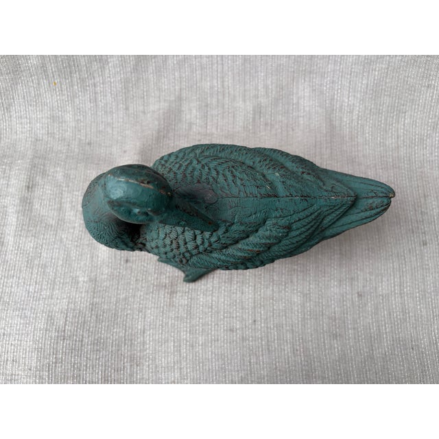 Vintage Green Cast Iron Statue For Sale - Image 17 of 18
