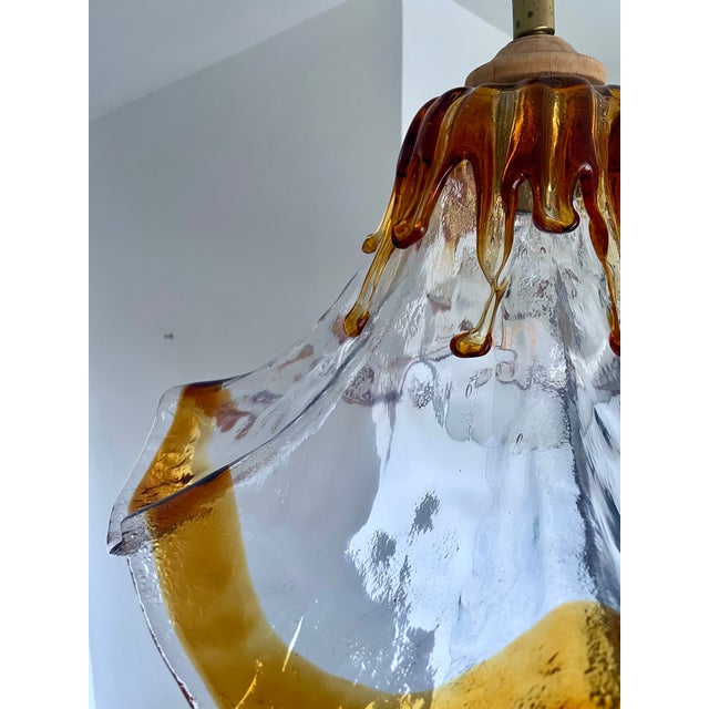 Tulip Pendant Light in Murano Glass, Italy, 1970 For Sale - Image 13 of 14