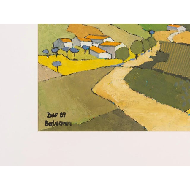 1980s Balearic Islands, Acrylic on Cardboard, Framed For Sale - Image 5 of 8