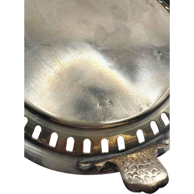 Antique Silver-Plated Footed Biscuit Barrel For Sale - Image 11 of 12