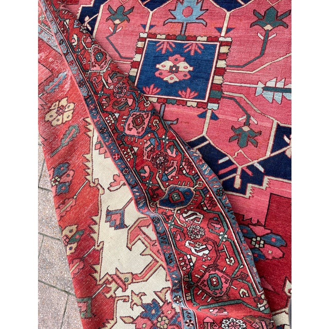 Antique Persian Serapi Carpet For Sale - Image 11 of 14