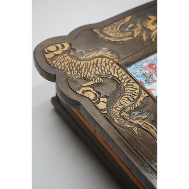 Vintage Chinese Marble & Wood Carved Chess Set For Sale - Image 9 of 10