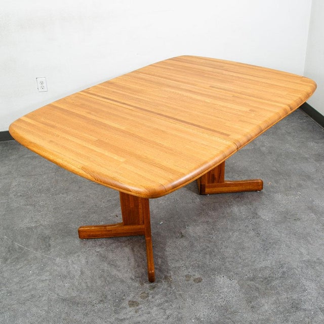Wood Mid Century Modern Dining Table Solid Oak Rectangular Kitchen Butcher Block MCM For Sale - Image 7 of 11