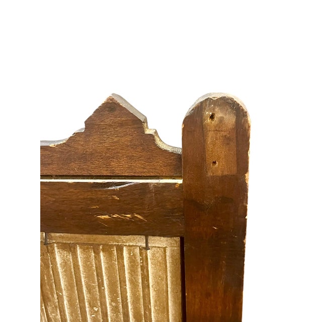 Antique English Walnut Mirrored Coat Hat Rack With Dutch Blue and White Ceramic Tiles For Sale - Image 10 of 18