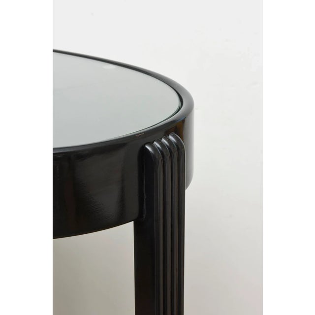 Vintage Art Deco Moderne Ebonized Wood Sculptural Bar Cart or Trolley, 1930's For Sale In Miami - Image 6 of 10