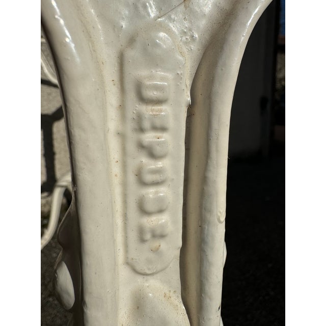 Gray Antique French Cast Iron & Marble Bistro Table, 1900s For Sale - Image 8 of 16