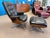 Mid-Century Modern Mid Century Modern Attributed Heywood Wakefield Naugahyde Swivel Lounge Chair With Ottoman Model 710d 1960’s For Sale - Image 3 of 11