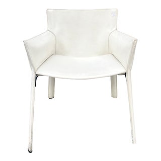 Leather P90 Armchair by Giancarlo Vegni for Fasem, Italy For Sale