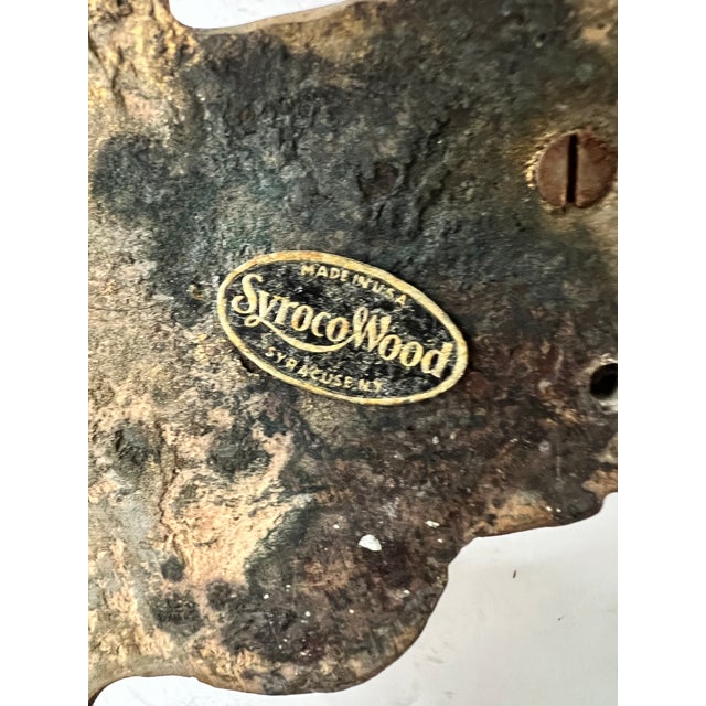 Wood Mid Century Syroco Wood Wall Brackets - A Pair For Sale - Image 7 of 7