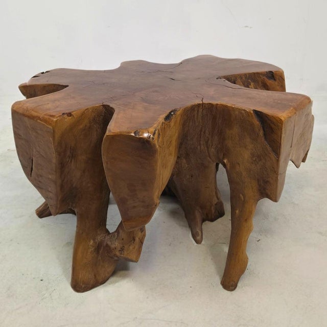 Vintage Heavy Teak Root Table, 1970s For Sale - Image 6 of 6