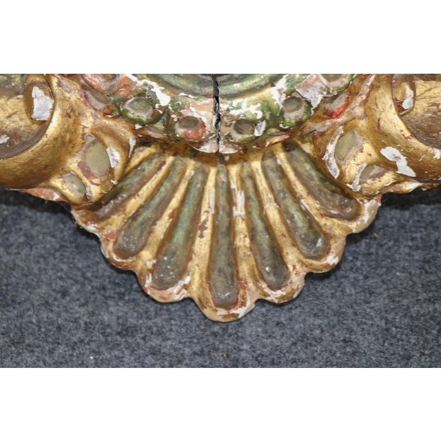 Pair Antique Carved and Gilded Wood Wall Reliquary Plaque With Angel Crests For Sale - Image 10 of 10