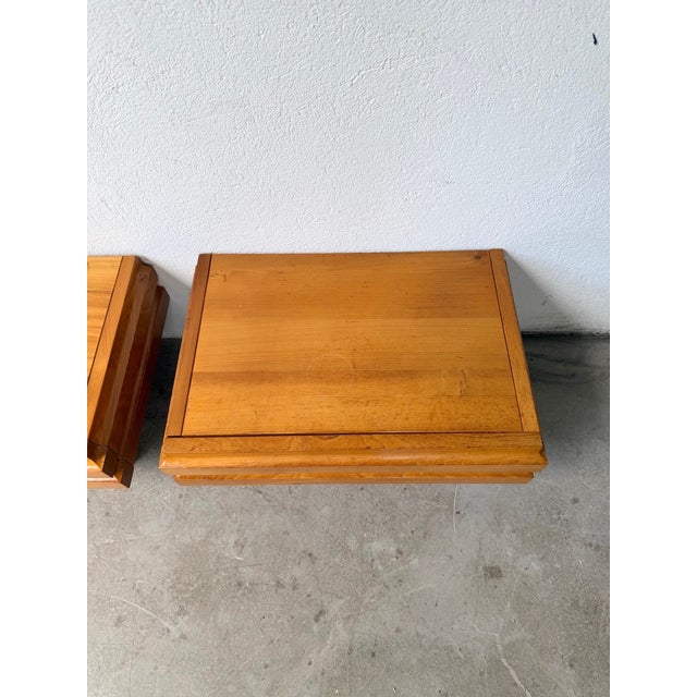 Elm Bedside Tables from Maison Regain, 1970s, Set of 2 For Sale - Image 12 of 18