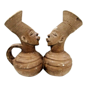1987 Mangbetu Double-Headed Sculpture