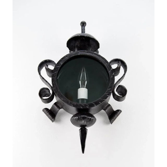 Vintage Forged Wall Lantern For Sale - Image 3 of 7