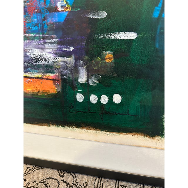 1960s 1960s Original Émile Gérard Acrylic Painting For Sale - Image 5 of 5