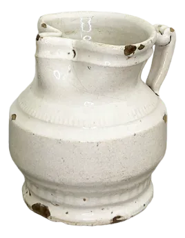 Antique White Pinched Spout Jug