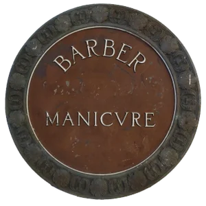 Antique Bronze Barber Sign From the St. Regis Hotel, Nyc