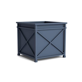 Brown Jordan Venetian 22" Square Planter in Sapphire For Sale
